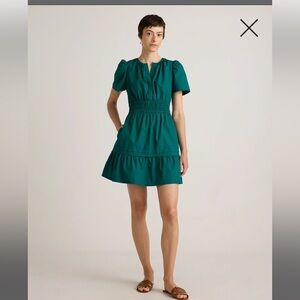 Quince Emerald Green Mini Dress